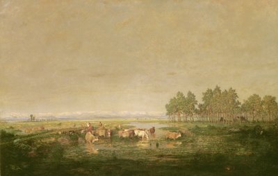 Marshland in Les Landes, c.1853 by Pierre Etienne Theodore Rousseau